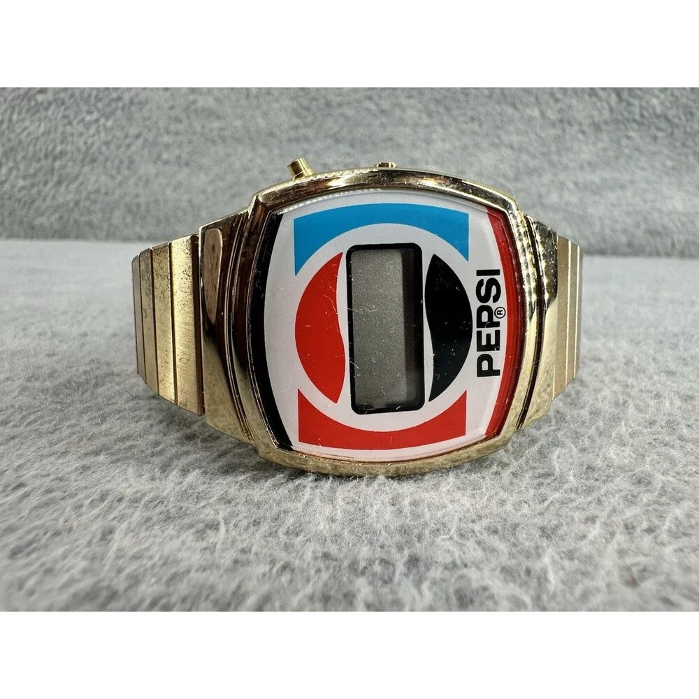 Pepsi Gold Tone Quality Digital Mechanical Analog Watch